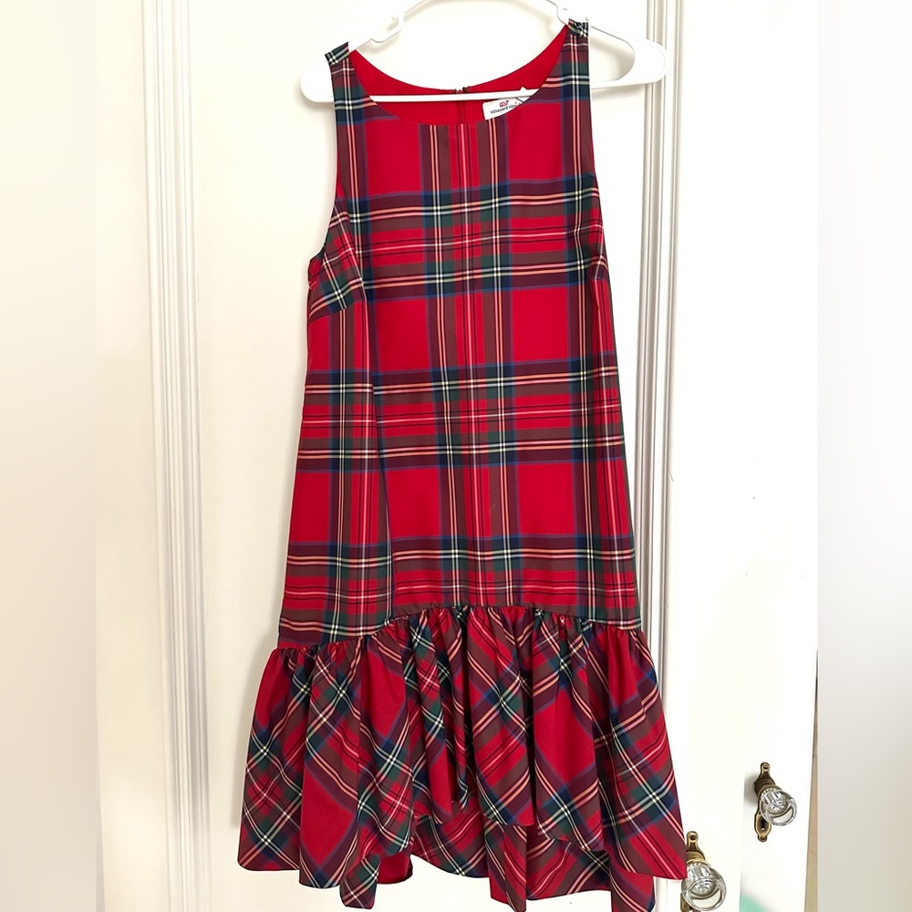 Vineyard Vines taffeta plaid dress